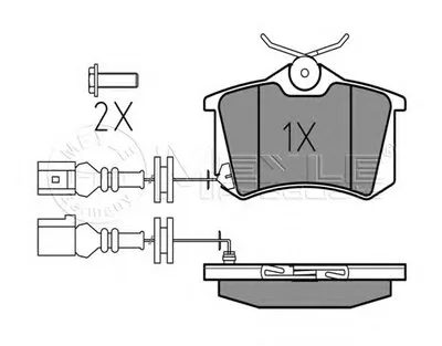 Комплект тормозных колодок, дисковый тормоз MEYLE купить