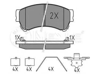 Комплект тормозных колодок, дисковый тормоз MEYLE купить