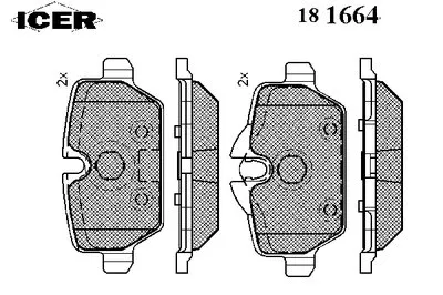 Комплект тормозных колодок, дисковый тормоз ICER купить