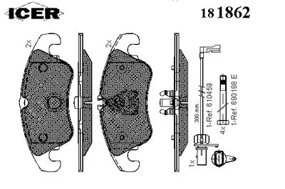 Комплект тормозных колодок, дисковый тормоз ICER купить