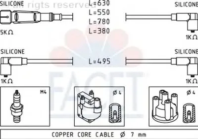 Комплект проводов зажигания FACET купить