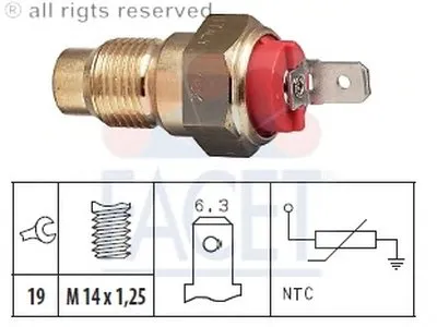 Датчик, температура охлаждающей жидкости; Датчик, температура охлаждающей жидкости; Датчик, температура охлаждающей жидкости FACET купить