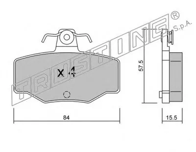 Комплект тормозных колодок, дисковый тормоз TRUSTING купить