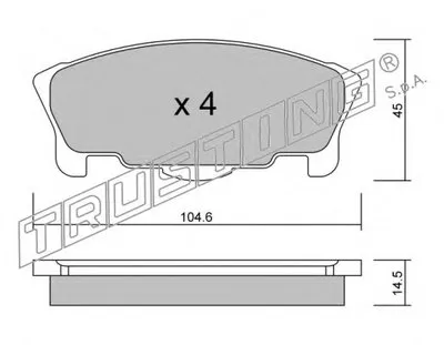 Комплект тормозных колодок, дисковый тормоз TRUSTING купить