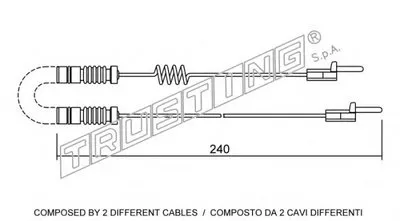 Сигнализатор, износ тормозных колодок TRUSTING купить