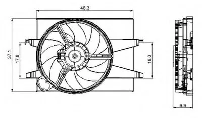 Вентилятор, охлаждение двигателя NRF купить