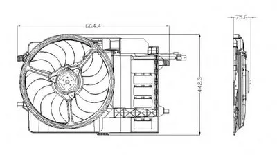 Вентилятор, охлаждение двигателя NRF купить