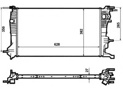Радиатор, охлаждение двигателя NRF купить