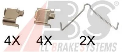 Комплектующие, колодки дискового тормоза A.B.S. купить