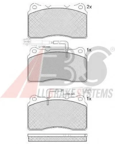 Комплект тормозных колодок, дисковый тормоз A.B.S. купить