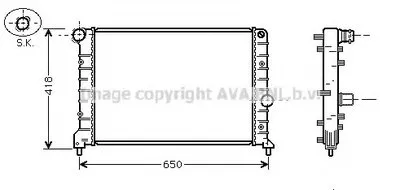 Радиатор, охлаждение двигателя AVA QUALITY COOLING купить