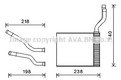 Теплообменник, отопление салона AVA QUALITY COOLING купить