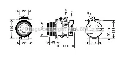 Компрессор, кондиционер AVA QUALITY COOLING купить