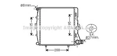 Радиатор, охлаждение двигателя AVA QUALITY COOLING купить