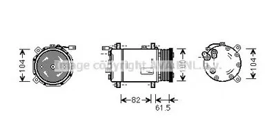 Компрессор, кондиционер AVA QUALITY COOLING купить