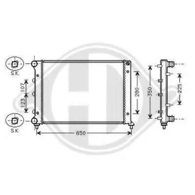 Радиатор, охлаждение двигателя DIEDERICHS купить