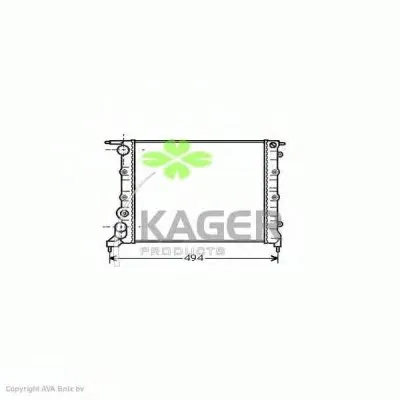Радиатор, охлаждение двигателя KAGER купить