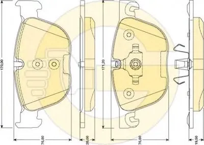 Комплект тормозных колодок, дисковый тормоз GIRLING купить
