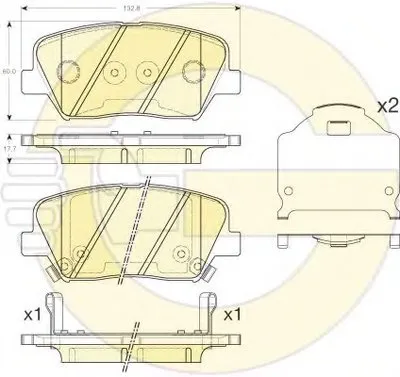 Комплект тормозных колодок, дисковый тормоз GIRLING купить