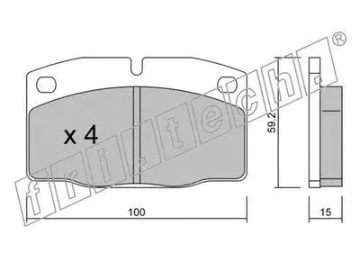 Комплект тормозных колодок, дисковый тормоз fri.tech. купить