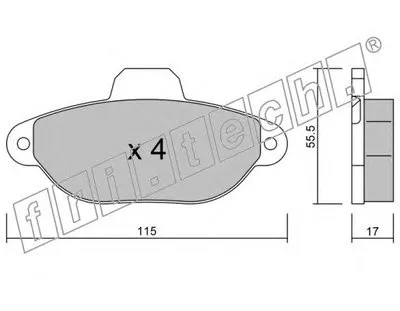 Комплект тормозных колодок, дисковый тормоз fri.tech. купить