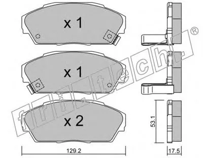 Комплект тормозных колодок, дисковый тормоз fri.tech. купить