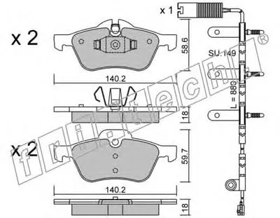 Комплект тормозных колодок, дисковый тормоз fri.tech. купить