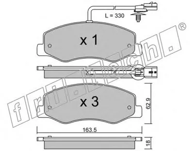 Комплект тормозных колодок, дисковый тормоз fri.tech. купить
