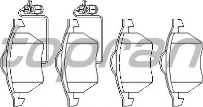 Комплект тормозных колодок, дисковый тормоз TOPRAN купить