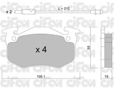 Комплект тормозных колодок, дисковый тормоз CIFAM купить