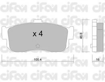 Комплект тормозных колодок, дисковый тормоз CIFAM купить