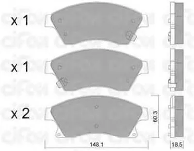 Комплект тормозных колодок, дисковый тормоз CIFAM купить