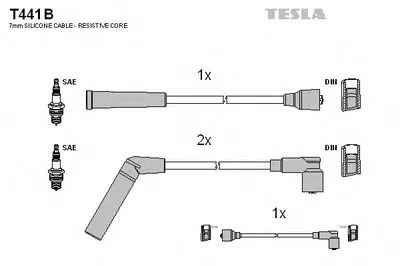 Комплект проводов зажигания TESLA купить