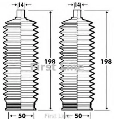 Пыльник, рулевое управление FIRST LINE купить