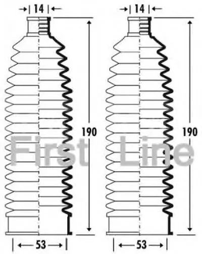Пыльник, рулевое управление FIRST LINE купить