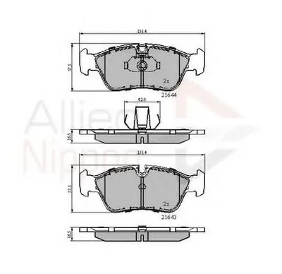 Комплект тормозных колодок, дисковый тормоз ANL Braking COMLINE купить
