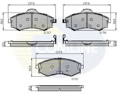 Комплект тормозных колодок, дисковый тормоз Comline COMLINE купить