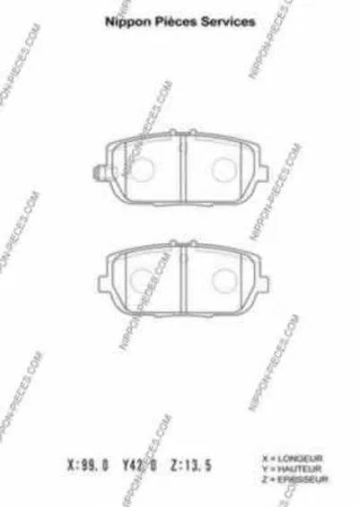 Комплект тормозных колодок, дисковый тормоз NPS купить