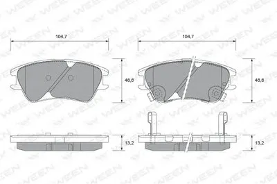 Комплект тормозных колодок, дисковый тормоз WEEN купить