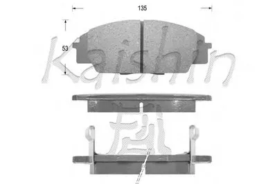 Комплект тормозных колодок, дисковый тормоз KAISHIN купить