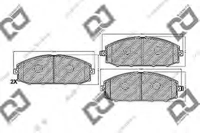 Комплект тормозных колодок, дисковый тормоз DJ PARTS купить