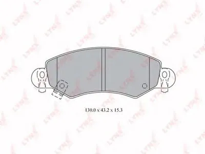 Комплект тормозных колодок, дисковый тормоз LYNXauto купить