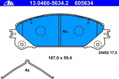 Комплект тормозных колодок, дисковый тормоз ATE купить