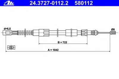Трос, стояночная тормозная система ATE купить