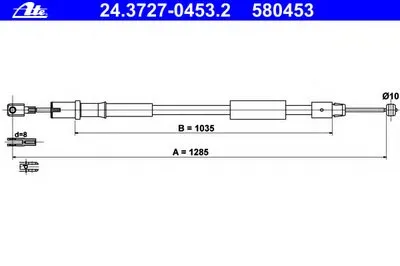 Трос, стояночная тормозная система ATE купить