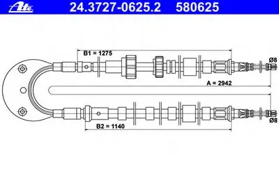 Трос, стояночная тормозная система ATE купить
