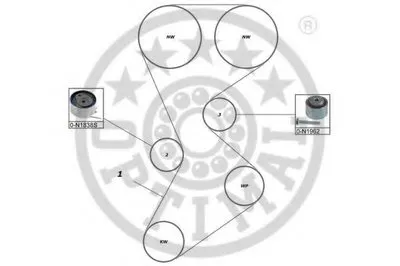 Комплект ремня ГРМ OPTIMAL купить