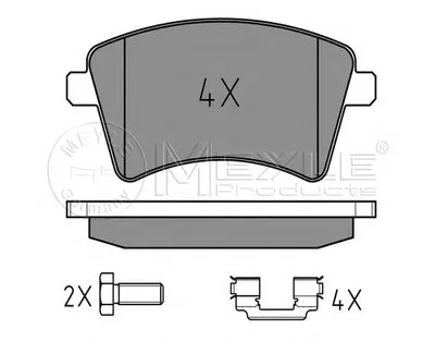Комплект тормозных колодок, дисковый тормоз PLATINUM PAD MEYLE купить