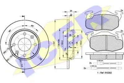 Комплект тормозов, дисковый тормозной механизм ICER купить