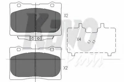 Комплект тормозных колодок, дисковый тормоз KAVO PARTS купить